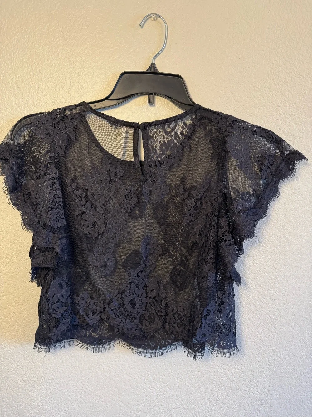 Free People sheer navy